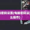 电脑密码设置(电脑密码设置怎么操作)